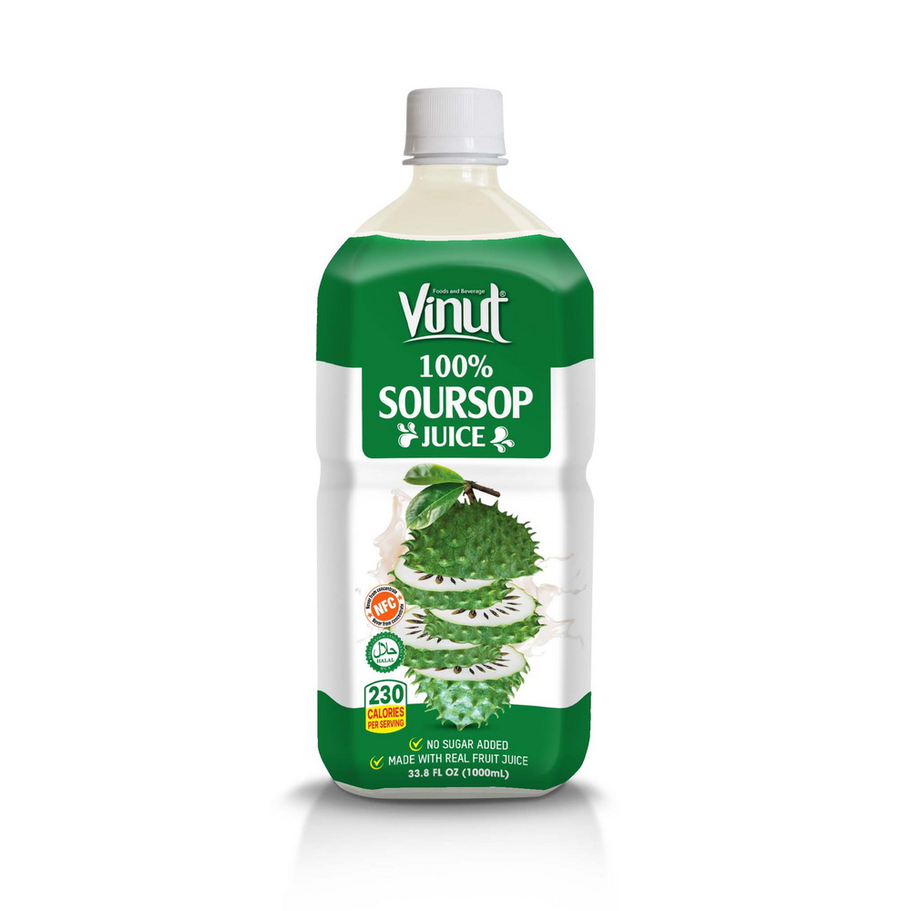 028_100-Soursop-PET-Bottle-1L-1-1.jpg VINUT عصير السورسوب 100% بدون سكر مضاف، زجاجة PET سعة 33.8 fl oz (1,000 mL) - الصورة 1