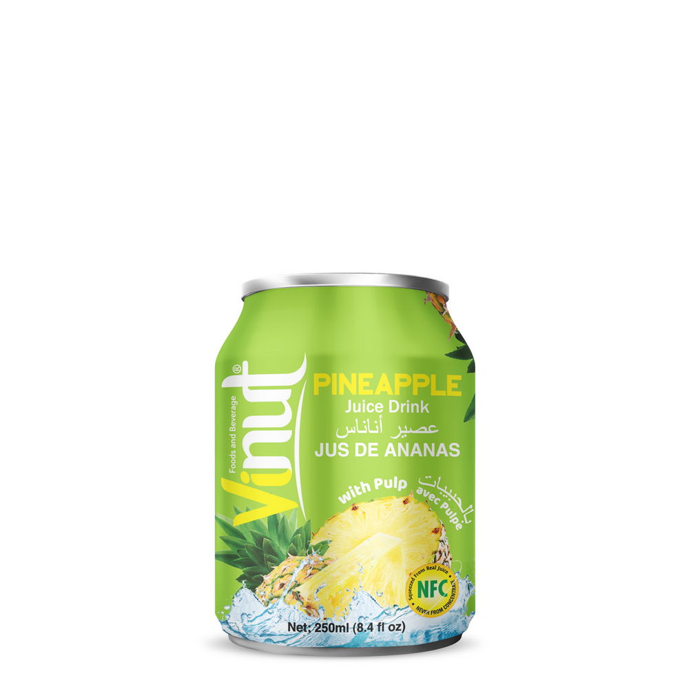 037_Pineapple-Can-250ml-Short-1-1-1.jpg VINUT مشروب عصير الأناناس مع اللب، علبة 8.4 fl oz (250 mL) - الصورة 1