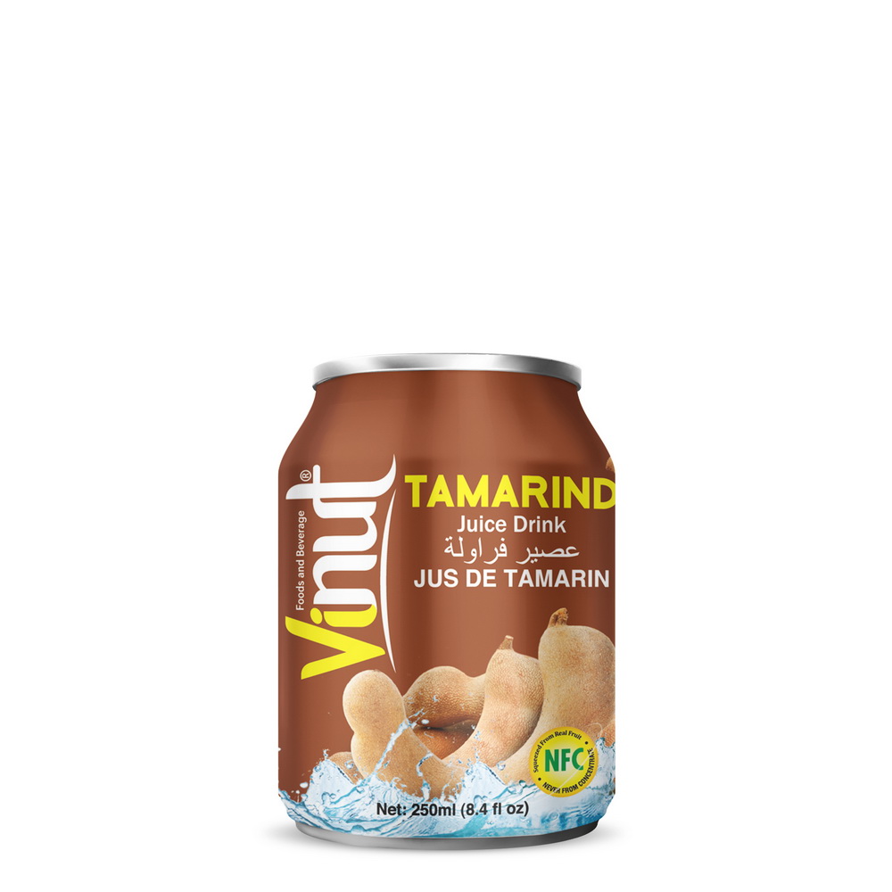 042_Tamarind-Can-250ml-Short-1-1.jpg VINUT مشروب عصير التمر الهندي مع اللب، علبة 8.4 fl oz (250 mL) - الصورة 1