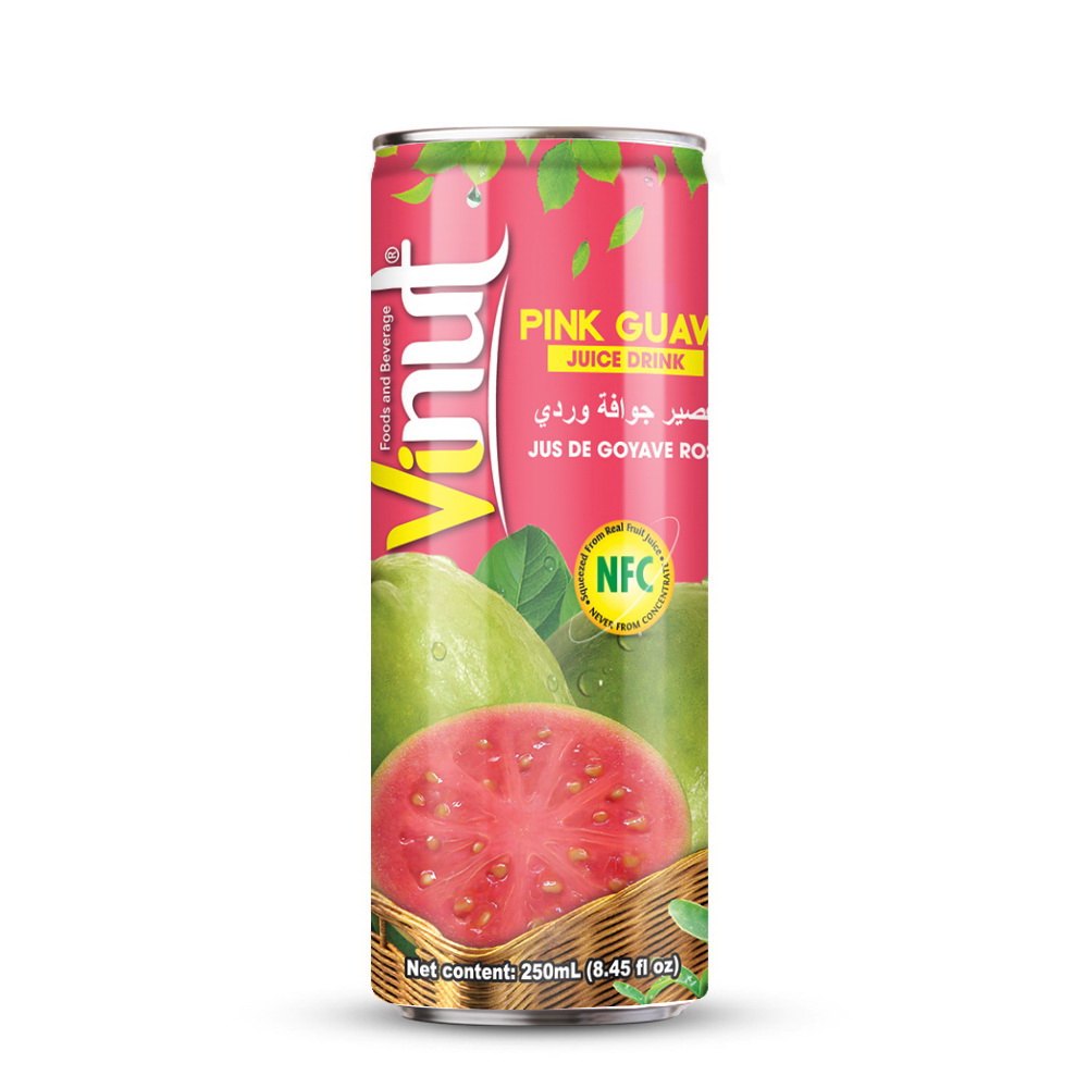 048_Pink-Guava-Can-330ml-Slim-1-1.jpg VINUT مشروب عصير الجوافة الوردية، علبة سليم 8.45 fl oz (250 mL) - الصورة 1