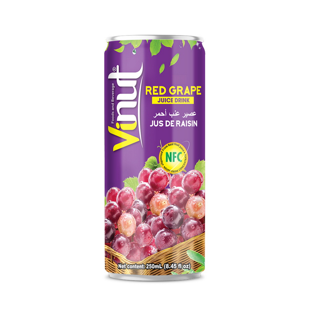 049_Red-grape-Can-250ml-Slim-1-1.jpg VINUT مشروب عصير العنب الأحمر، علبة سليم 8.45 fl oz (250 mL) - الصورة 1