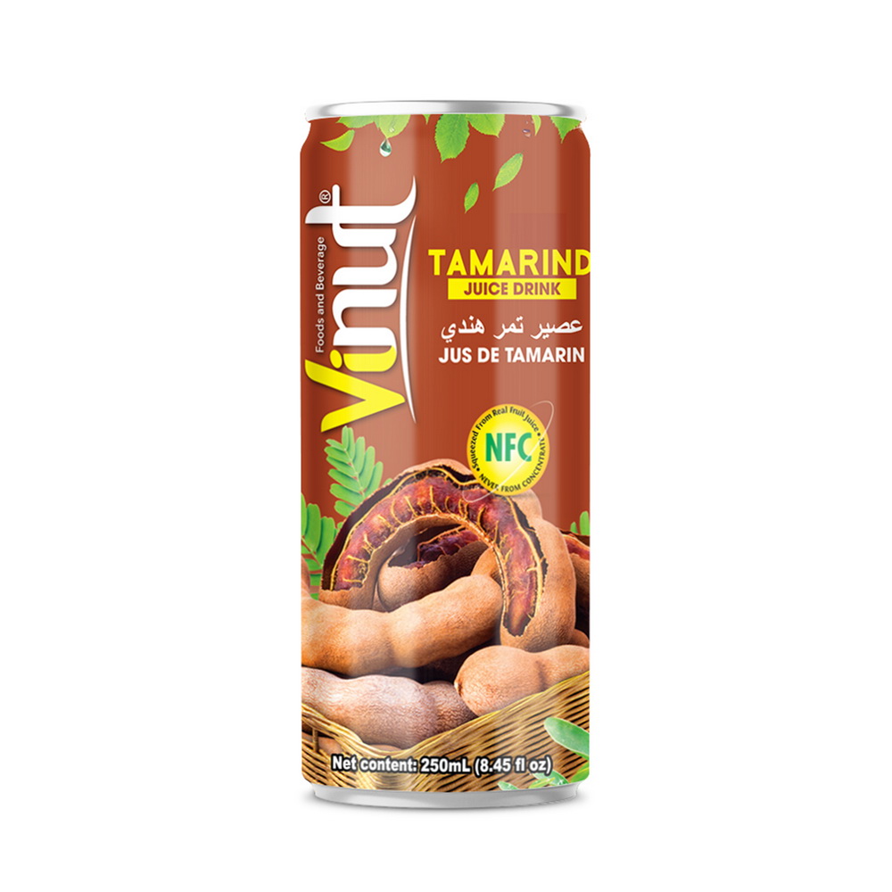 052_Tamarind-Can-250ml-Slim-1-1.jpg VINUT مشروب عصير التمر الهندي، علبة سليم 8.45 fl oz (250 mL) - الصورة 1