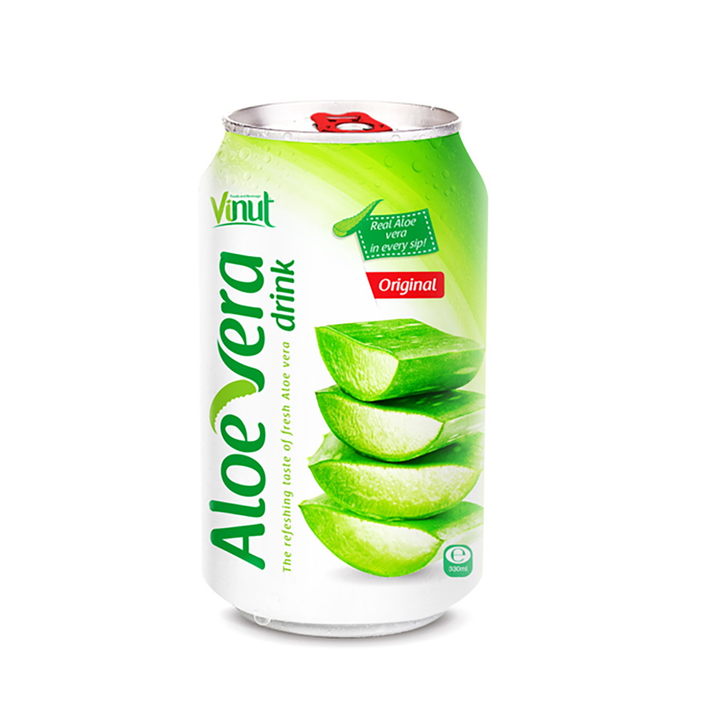 078_Original-Aloe-Vera-Can-330ml-1-1.jpg Vinut مشروب الألوفيرا الأصلي، علبة 11.2 fl oz (330 mL) مصنوع من الألوفيرا الحقيقية - الصورة 1