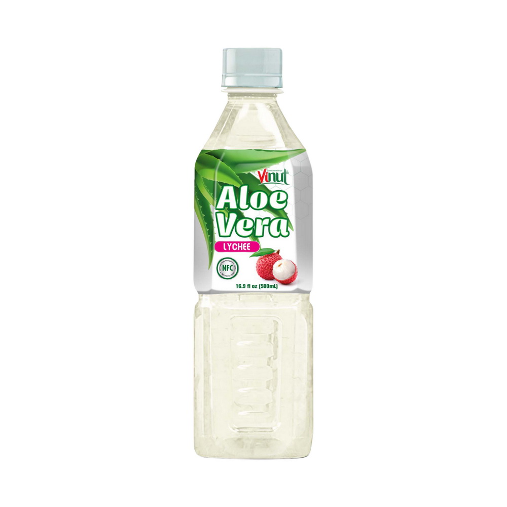 082_Lychee-Aloe-Vera-PET-Bottle-500ml-1-1.jpg Vinut مشروب الألوفيرا بنكهة الليتشي، NFC، زجاجة PET سعة 16.9 fl oz (500 mL) - الصورة 1