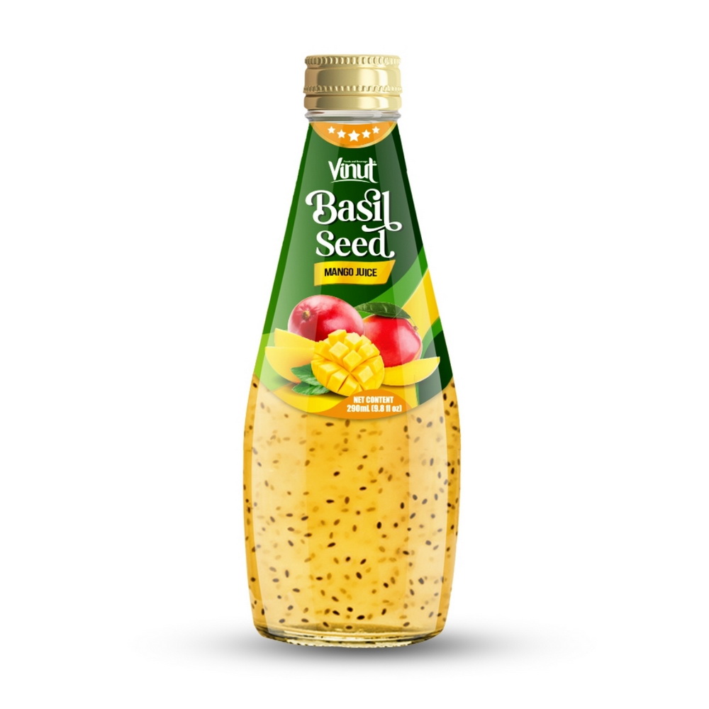 093_Mango-Basil-Seed-Glass-Bottle-290ml-1-1.jpg Vinut مشروب عصير المانجو مع بذور الريحان، زجاجة زجاجية سعة 9.8 fl oz (290 mL) - الصورة 1
