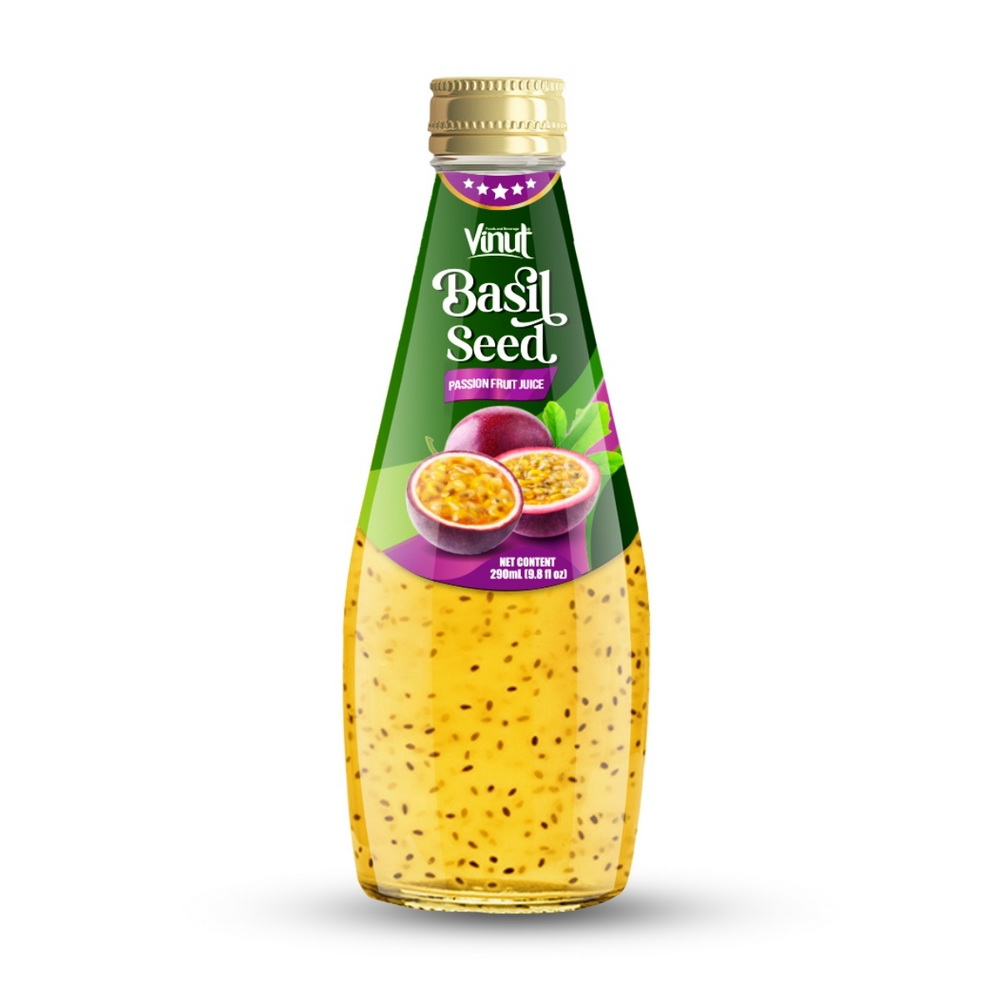 094_Passion-Fruit-Basil-Seed-Glass-Bottle-290ml-1-1.jpg Vinut مشروب عصير الباشن فروت مع بذور الريحان، زجاجة زجاجية سعة 9.8 fl oz (290 mL) - الصورة 1
