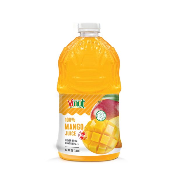 Vinut عصير المانجو 100% غير مُصنَّع من مركز، زجاجة PET سعة 64 fl oz 1.89 L