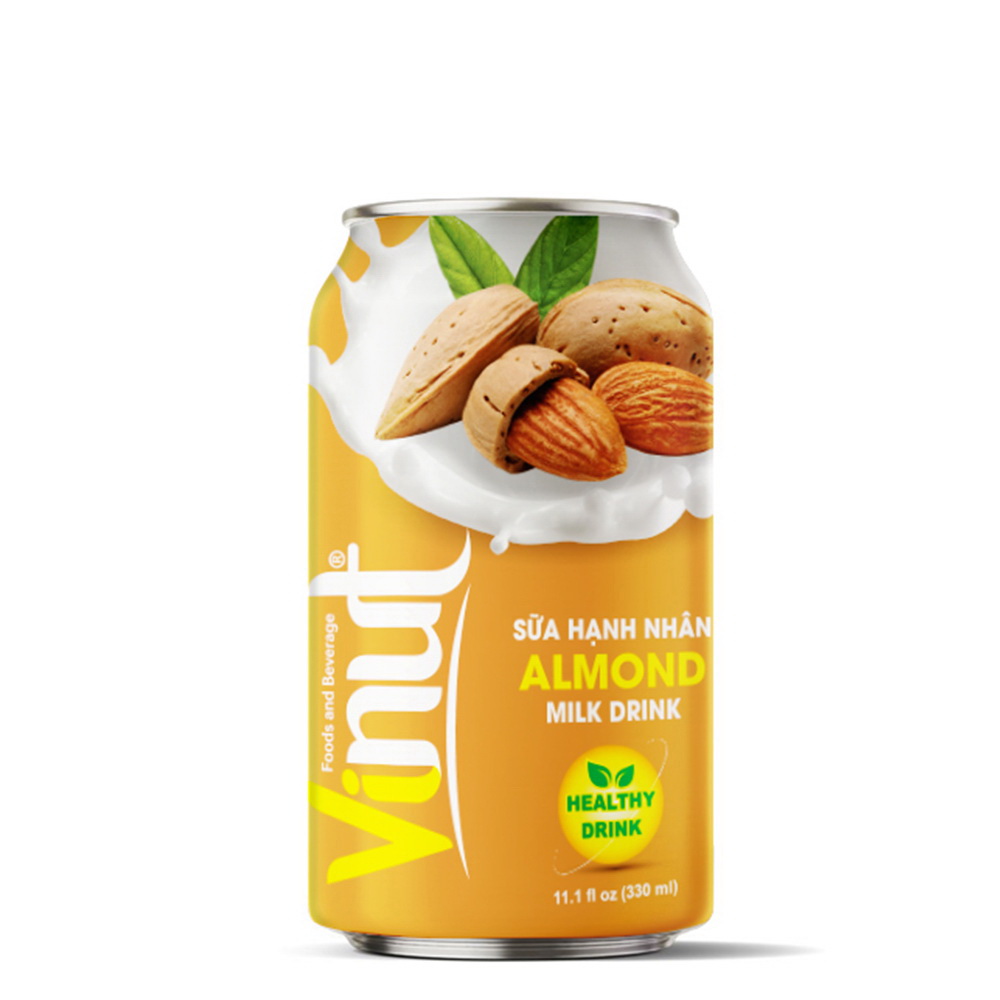 104_Almond-Milk-Can-330ml-1-1.jpg Vinut مشروب حليب اللوز، مشروب صحي، علبة 11.1 fl oz (330 mL) - الصورة 1