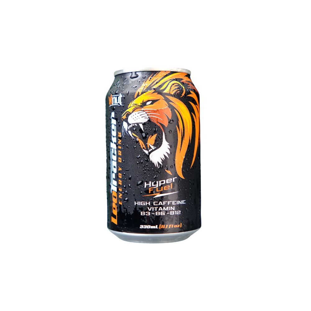 141_Leotracker-Energy-Drink-330ml-1-1.jpg Vinut مشروب طاقة ليُوتراكر هايبر فيول عالي الكافيين مع فيتامينات B3 و B6 و B12، علبة 11.1 fl oz (330 mL) - الصورة 1