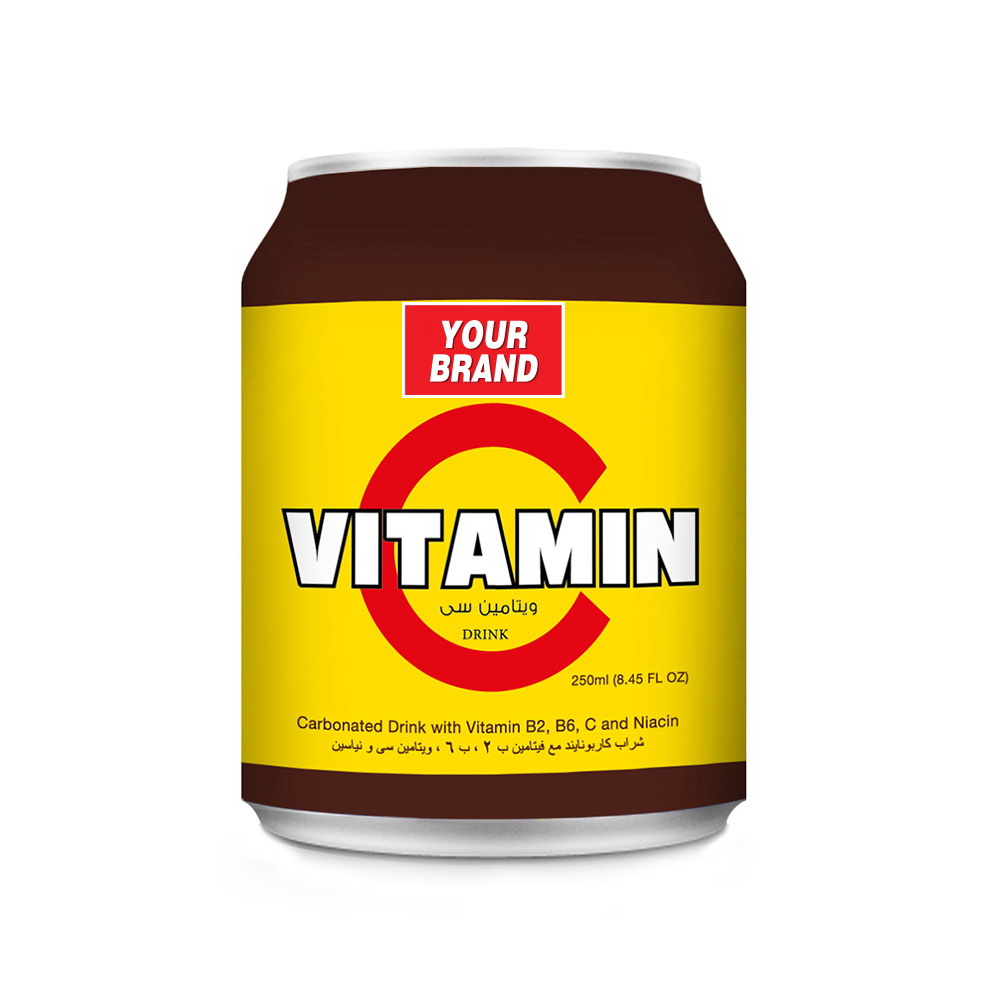 142_Vitamin-C-Energy-Drink-Can-250ml-1-1.jpg Vinut مشروب فيتامين C غازي مع فيتامينات B2 و B6 و C والنياسين، علبة قصيرة 8.45 fl oz (250 mL) - الصورة 1