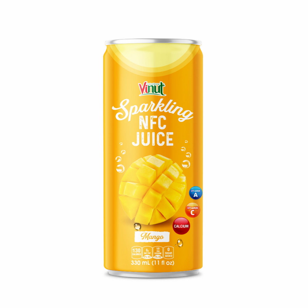 148_Mango-NFC-Sparkling-Can-330ml-1-1.jpg Vinut عصير مانجو فوّار NFC بدون سكر مضاف، علبة سليم 11 fl oz (330 mL) - الصورة 1