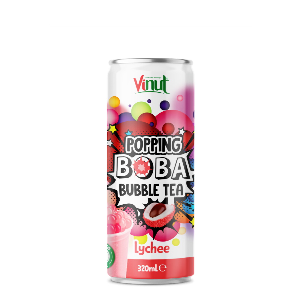 160_Lychee-Popping-Boba-Can-320ml_boba_tea-1-1.jpg Vinut مشروب شاي فقاعات بوبينغ بوبا بنكهة الليتشي، علبة سليم 320 mL - الصورة 1