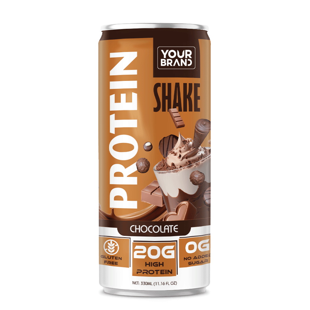 164_Chocolate-Protein-Shake-Sleek-Alu-Can-330ml-1-1.jpg VINUT مشروب بروتين شيك بنكهة الشوكولاتة، خالٍ من الغلوتين، 20 غ بروتين عالي، 0 غ سكر مضاف، علبة سليم 11.16 fl oz (330 mL) - الصورة 1
