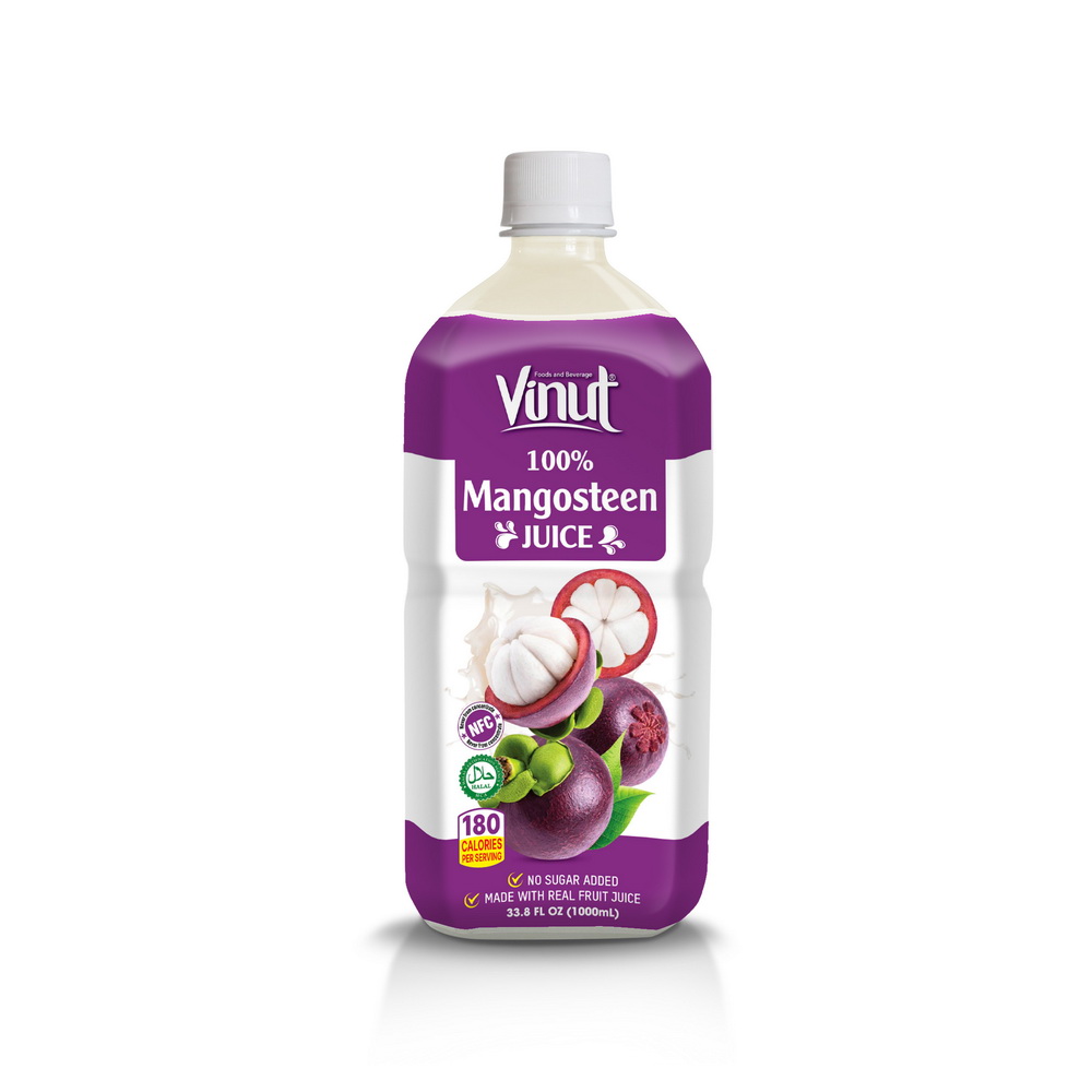 1L_Mangosteen.jpg Vinut عصير المانغوستين 100%، NFC، بدون سكر مضاف، زجاجة PET سعة 33.8 fl oz 1000 mL - الصورة 1