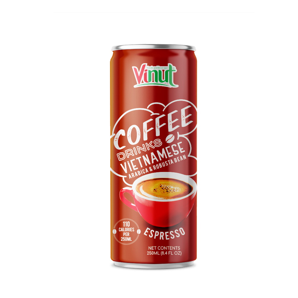 250ml-Espresso-coffee-drink.jpg Vinut مشروب قهوة فيتنامية إسبريسو من حبوب أرابيكا وروبوستا، علبة سليم 8.4 fl oz 250 mL - الصورة 1
