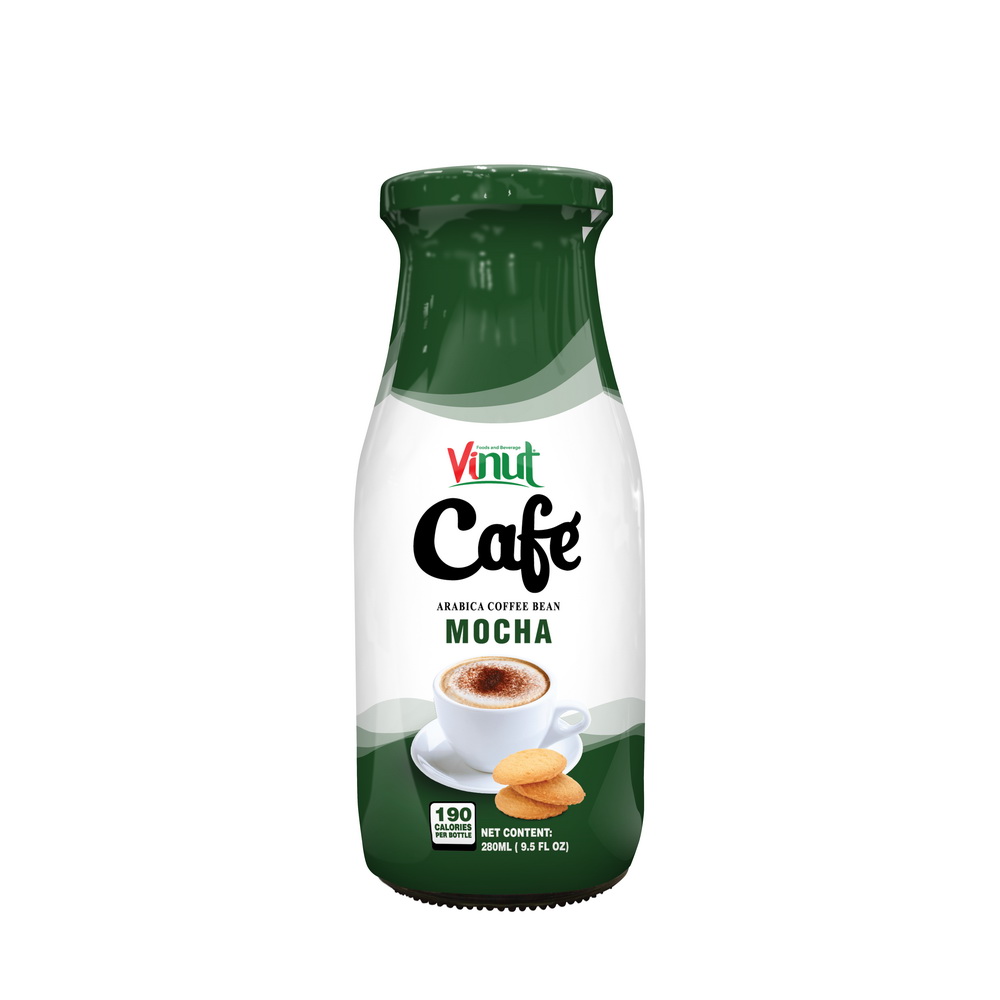 280ml_Mocha.jpg Vinut Café موكا من حبوب قهوة أرابيكا، زجاجة 9.5 fl oz 280 mL - الصورة 1