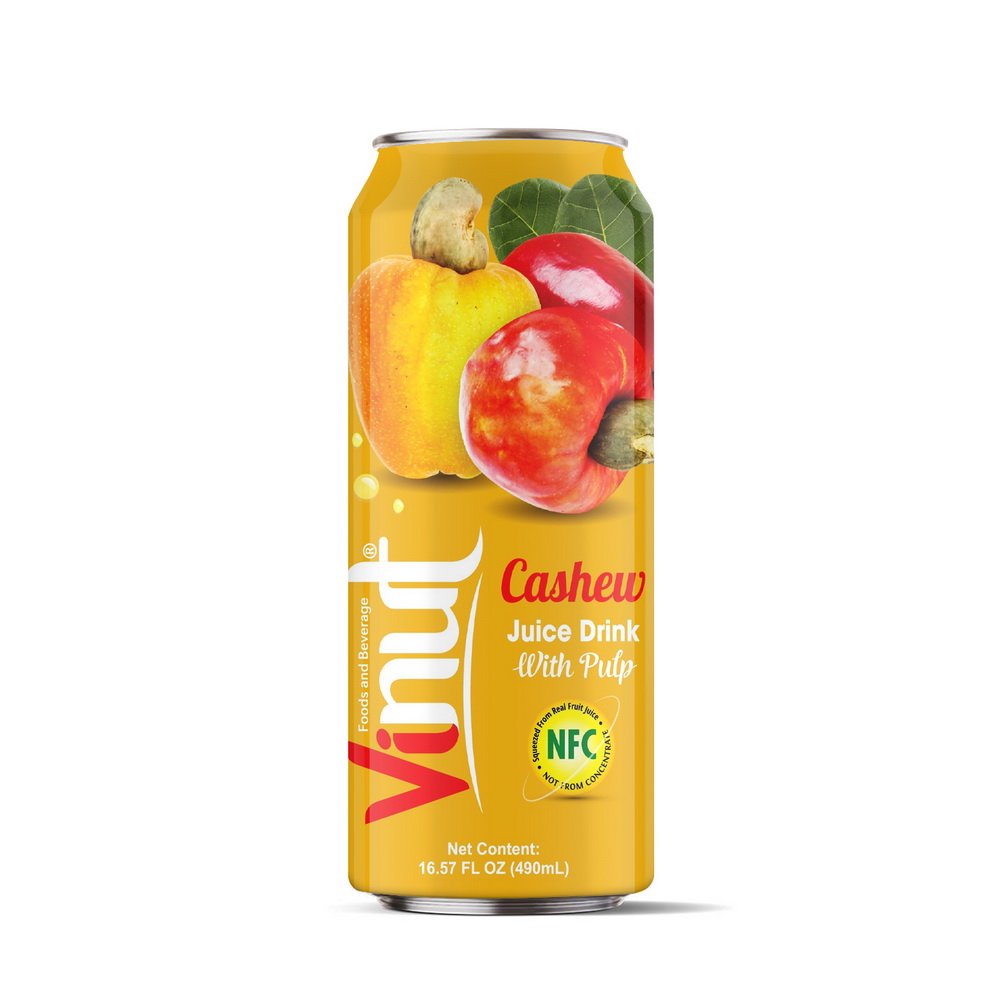 30_500ml_-Cashew.jpg Vinut مشروب عصير الكاجو مع اللب، NFC، علبة سليم 16.57 fl oz 490 mL - الصورة 1