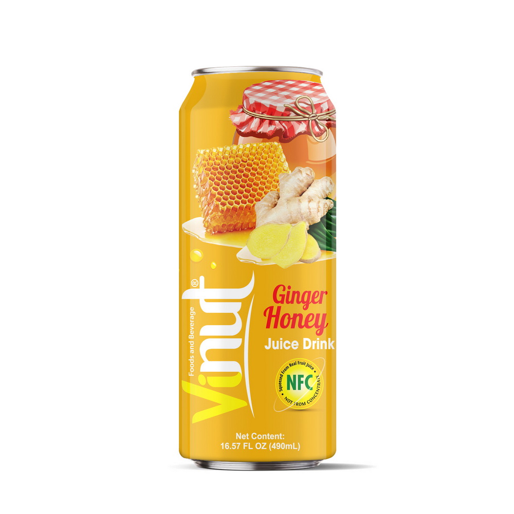 30_500ml_-Ginger-Honey.jpg Vinut مشروب عصير الزنجبيل والعسل، NFC، علبة سليم 16.57 fl oz 490 mL - الصورة 1