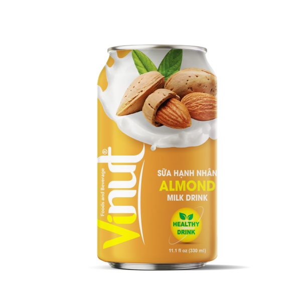 Vinut مشروب حليب اللوز، مشروب صحي، علبة سليم 11.1 fl oz 330 mL