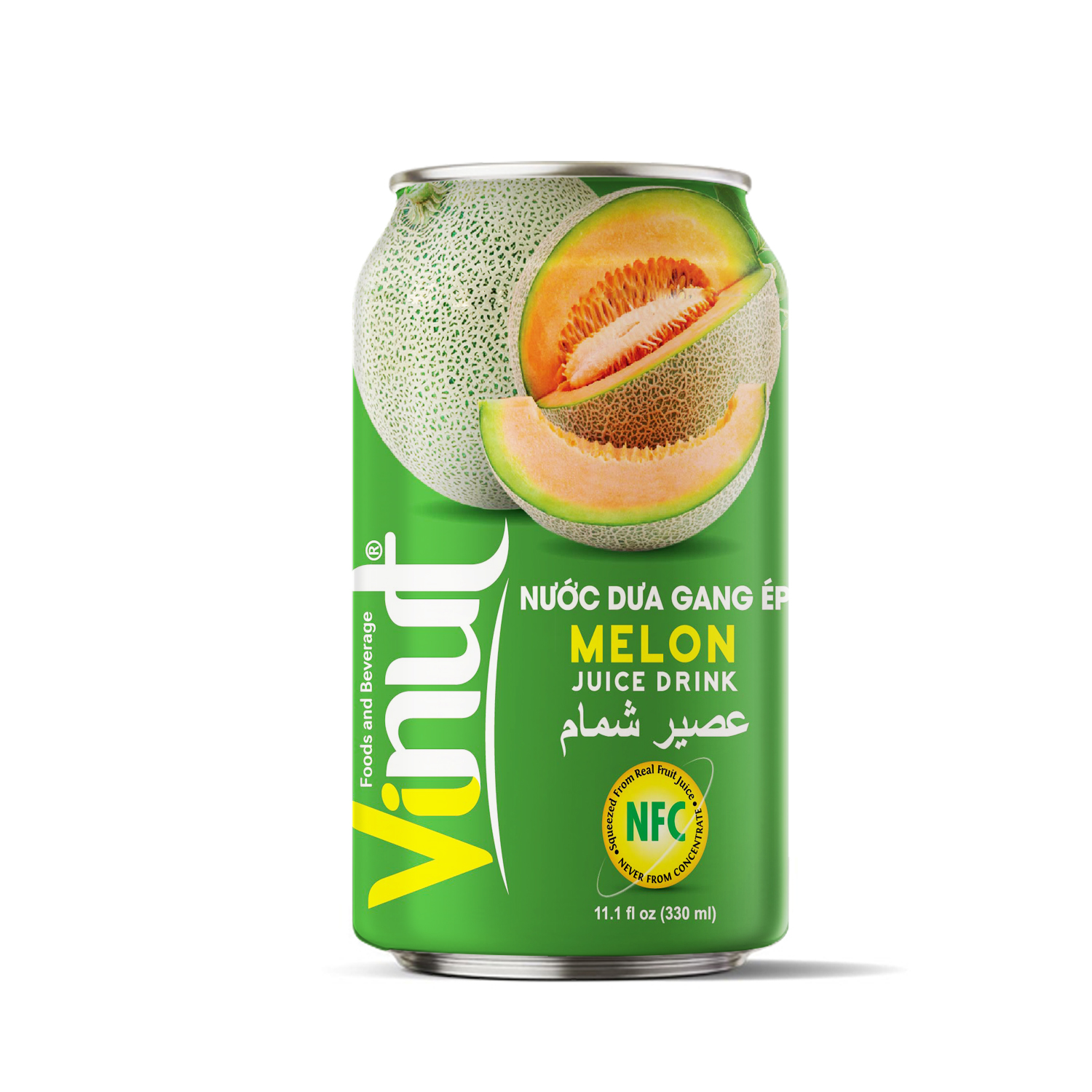 330ml_-Melon.jpg Vinut مشروب عصير الشمام، NFC، علبة سليم 11.1 fl oz 330 mL - الصورة 1
