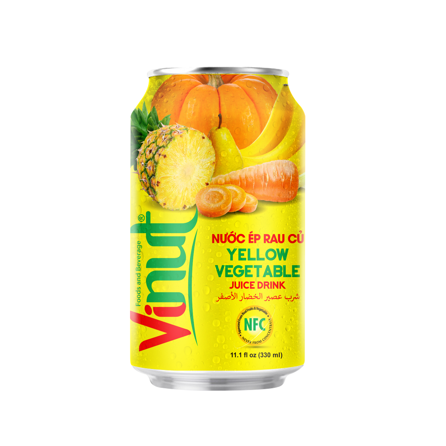330ml_-Vegetables-2.png Vinut مشروب عصير الخضار الأصفر، NFC، علبة سليم 11.1 fl oz 330 mL - الصورة 1