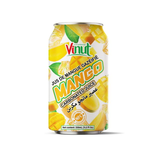 Vinut مشروب عصير مانجو غازي، NFC، علبة 11.2 fl oz 330 mL