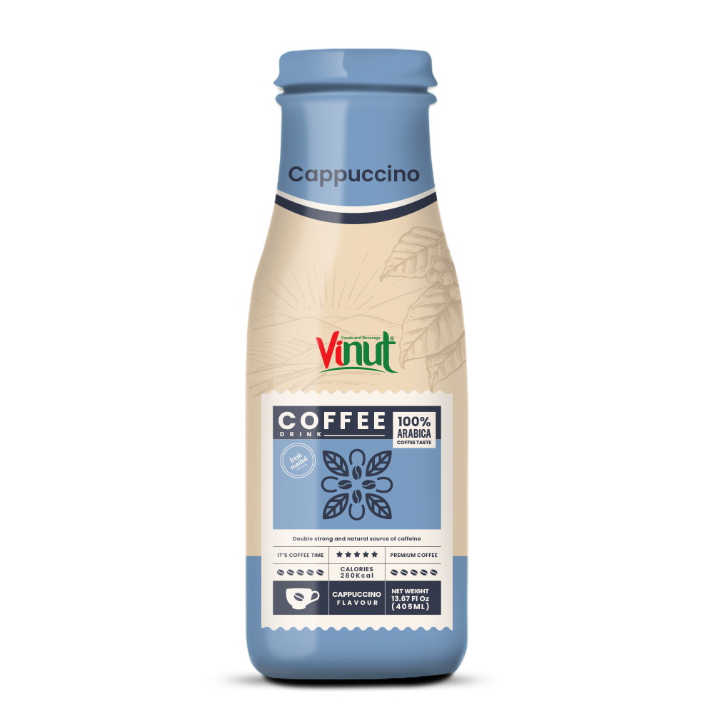 405mL_-Cappuccino.jpg Vinut مشروب قهوة كابتشينو 100% أرابيكا، زجاجة 13.87 fl oz 405 mL - الصورة 1