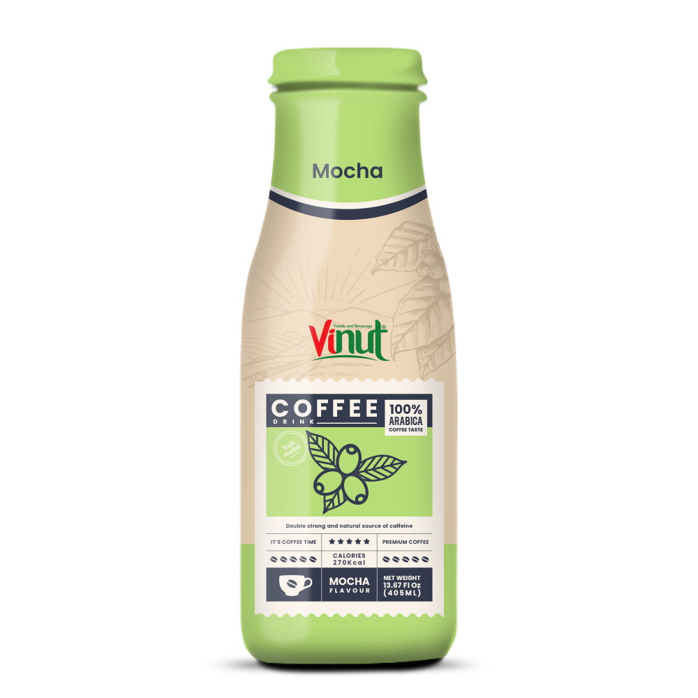 405mL_-Mocha.jpg Vinut مشروب قهوة موكا 100% أرابيكا، زجاجة 13.87 fl oz 405 mL - الصورة 1