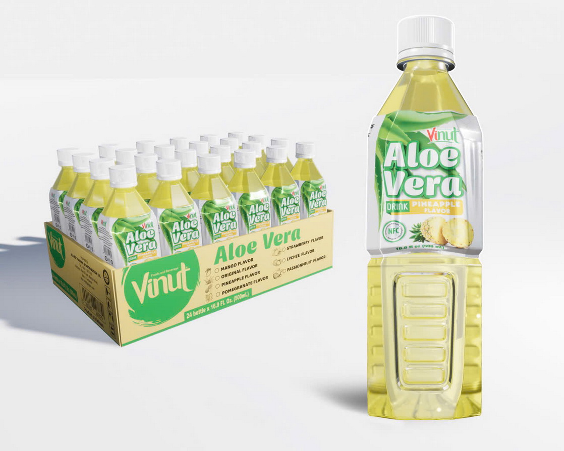 500ml-VINUT-Aloe-Vera-drink-with-Pineapple-flavor-1.jpg 500ml VINUT مشروب الألوفيرا بنكهة الأناناس - الصورة 1