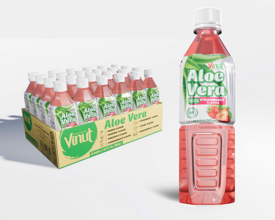 500ml-VINUT-Aloe-Vera-drink-with-Strawberry-flavor-1.jpg 500ml VINUT مشروب الألوفيرا بنكهة الفراولة - الصورة 1