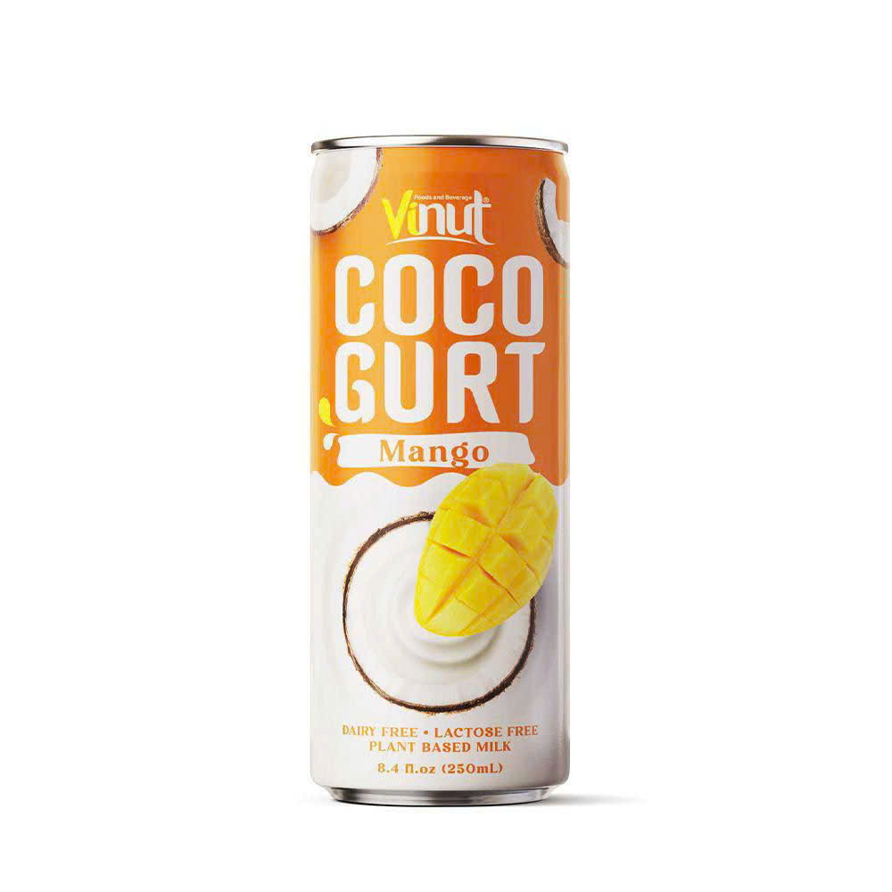 Cocogurt-Mango-Can-250ml-1.jpg Vinut مشروب كوكوغورت بنكهة المانجو، علبة 8.4 fl oz 250 mL - الصورة 1