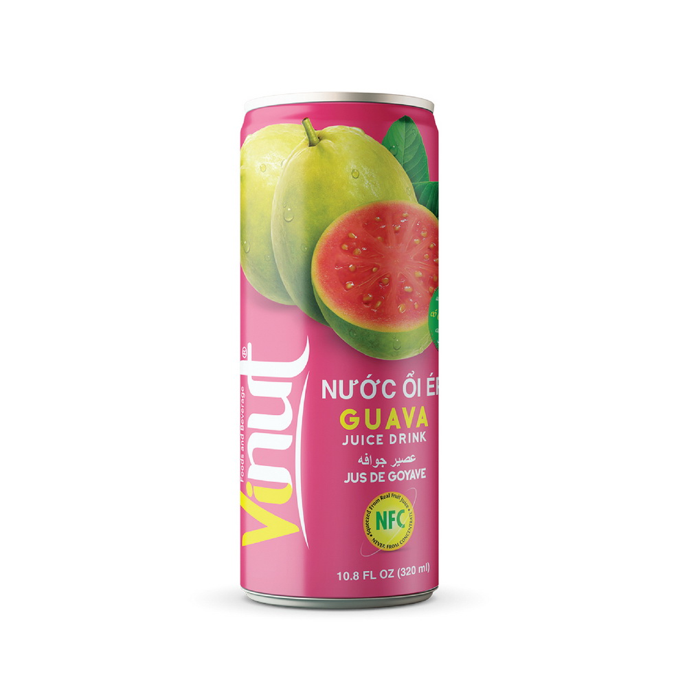 Guava-320ml-03.jpg Vinut مشروب عصير الجوافة، NFC، علبة 10.8 fl oz 320 mL - الصورة 1