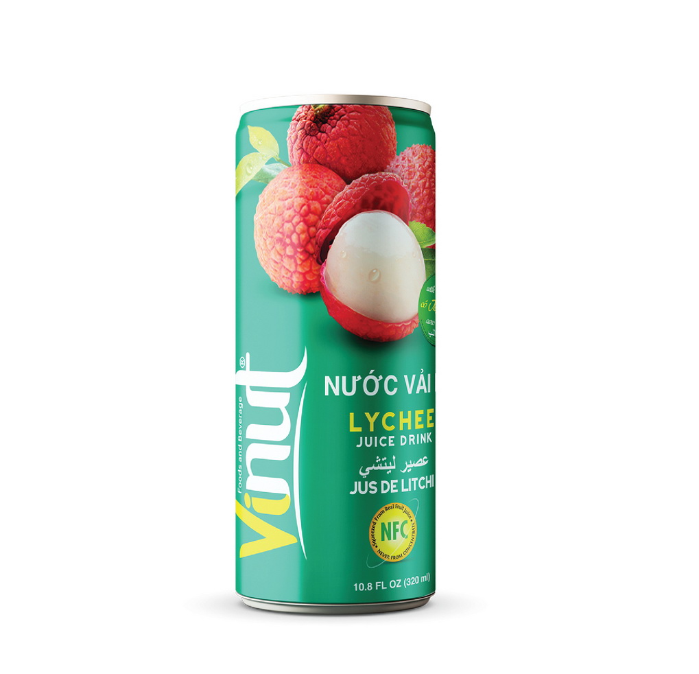 Lychee-320ml-03.jpg Vinut مشروب عصير الليتشي، NFC، علبة 10.8 fl oz 320 mL - الصورة 1