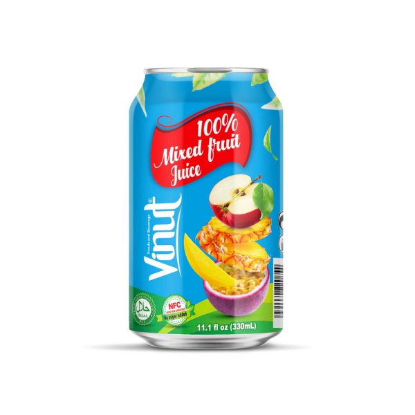Vinut عصير فواكه مشكلة 100%، NFC، بدون سكر مضاف، علبة 11.1 fl oz 330 mL